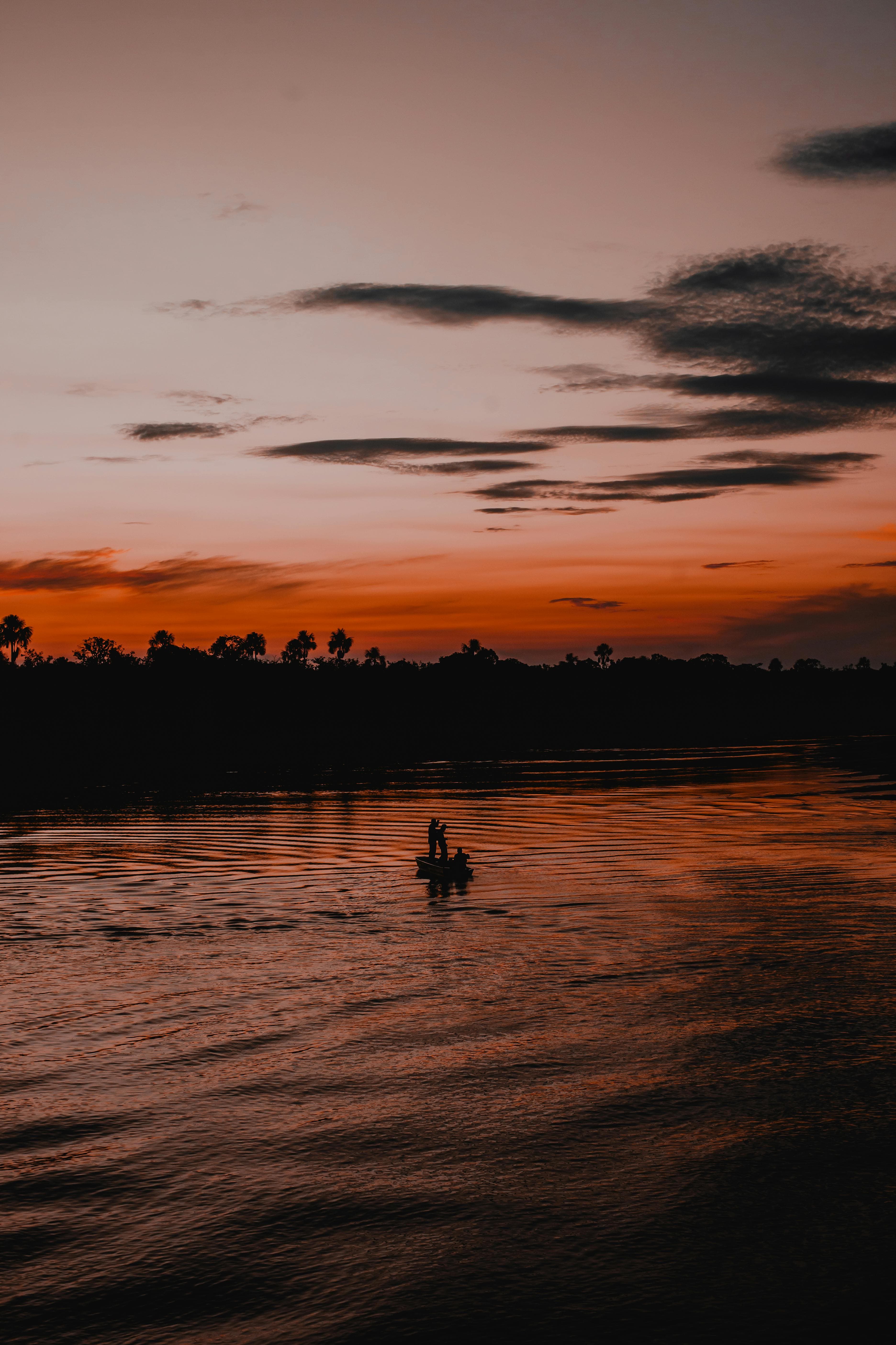 Amazon river at sunset